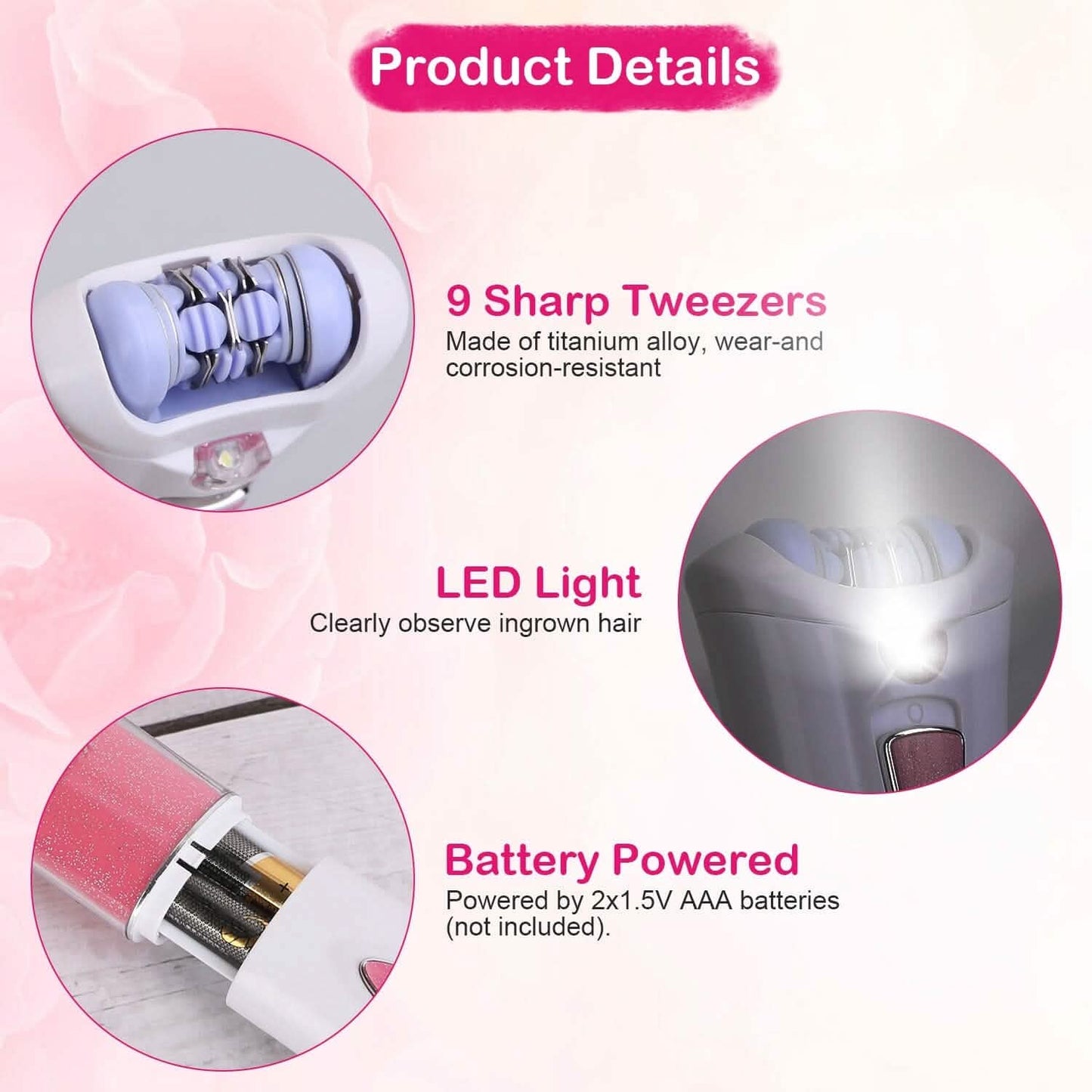 Glide Epilator Women Shaver Facial Body Hair Remover