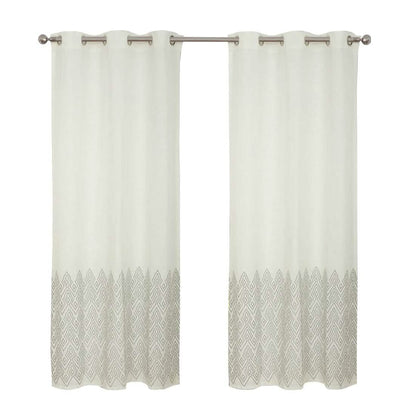 2-Piece Set: Global Mali Embroidered Window Panel Pair
