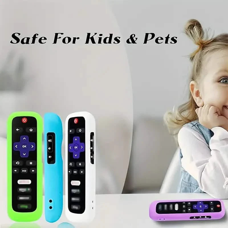 Glow-in-the-Dark Silicone Remote Cover With Lanyard