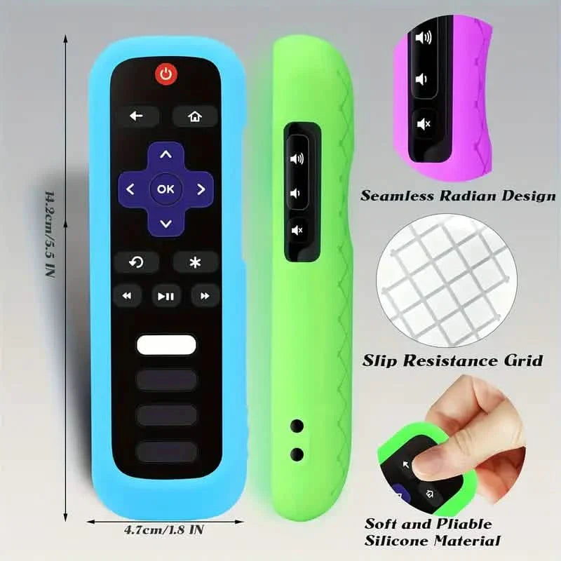 Glow-in-the-Dark Silicone Remote Cover With Lanyard