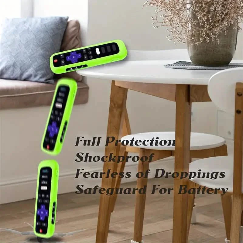 Glow-in-the-Dark Silicone Remote Cover With Lanyard