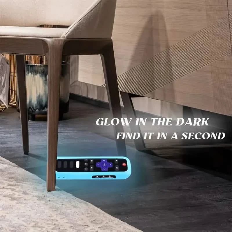 Glow-in-the-Dark Silicone Remote Cover With Lanyard
