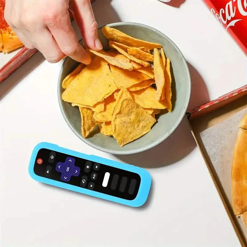 Glow-in-the-Dark Silicone Remote Cover With Lanyard