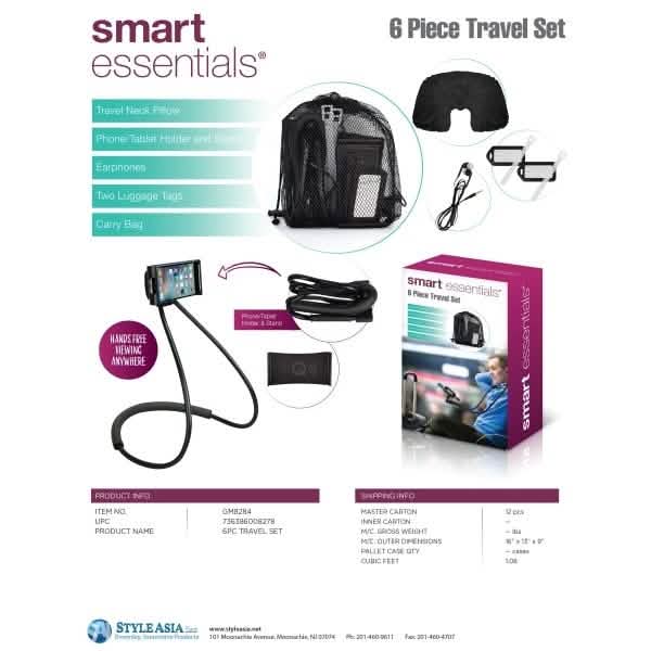 6-Piece Set: Smart Essentials Travel Set