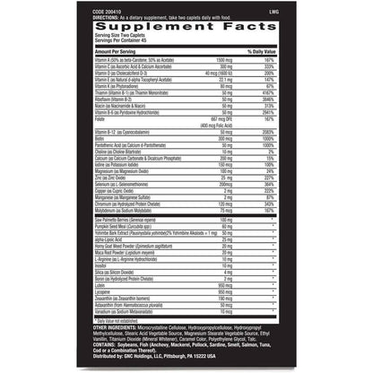 GNC Mega Men Prostate and Virility Supports Optimal Sexual Health and Prostate Health 90 Caplets