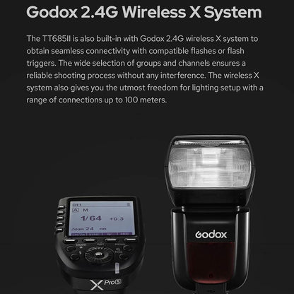 Godox Camera Flash Speedlight for Sony TT685IIS TT685II-S 2.4G Wireless HSS GN60 Flash  (Refurbished)