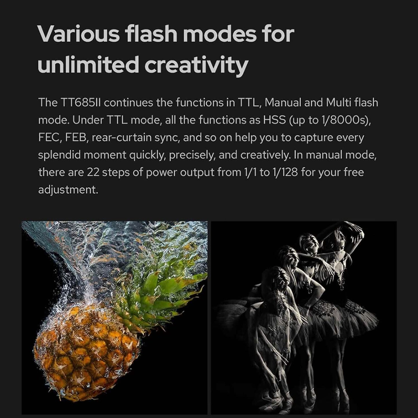 Godox Camera Flash Speedlight for Sony TT685IIS TT685II-S 2.4G Wireless HSS GN60 Flash  (Refurbished)