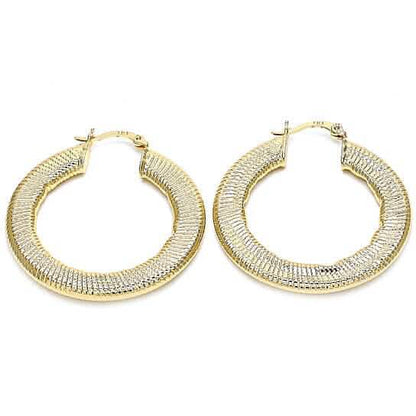 Gold Filled Flat Hoop Earrings