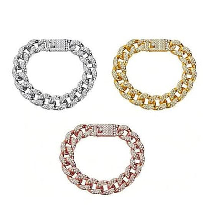 Gold Filled High Polish Finish Men's Bracelet Hip Hop Miami Cuban Link