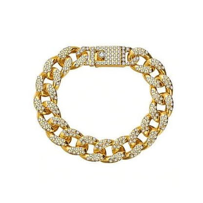 Gold Filled High Polish Finish Men's Bracelet Hip Hop Miami Cuban Link