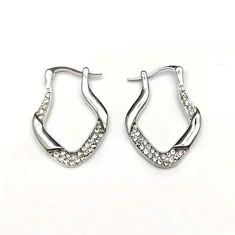 Golden Plated Zircon Jewelry Earrings