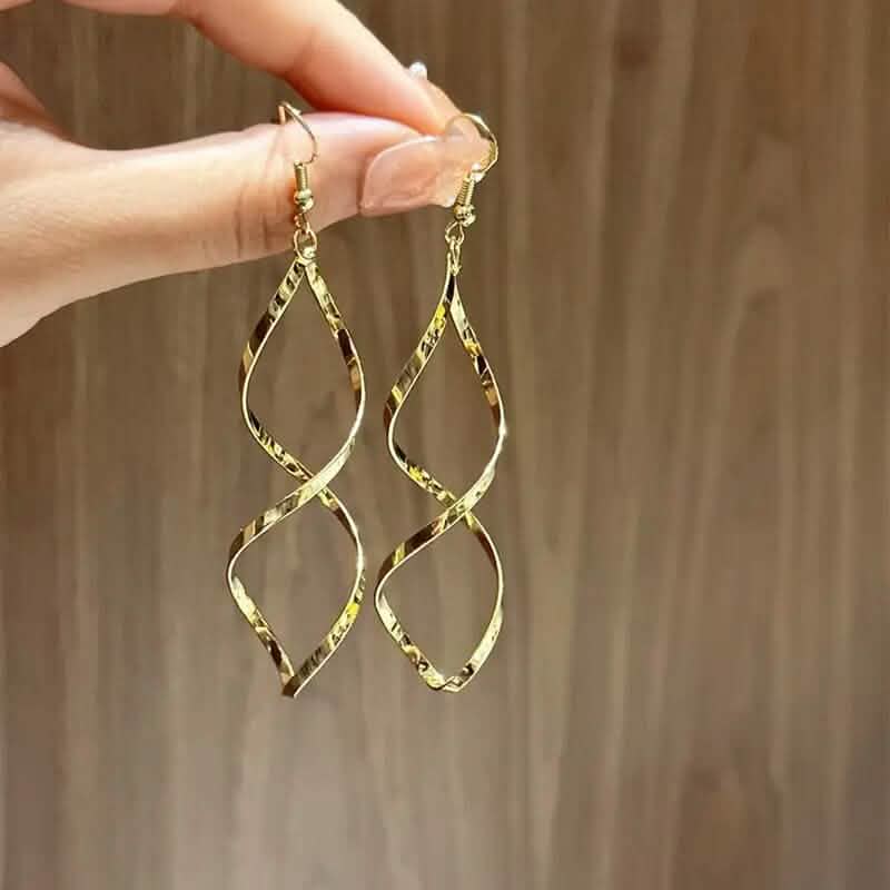 Spiral Design Dangle Earrings
