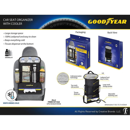 Goodyear Car Seat Organizer with Cooler