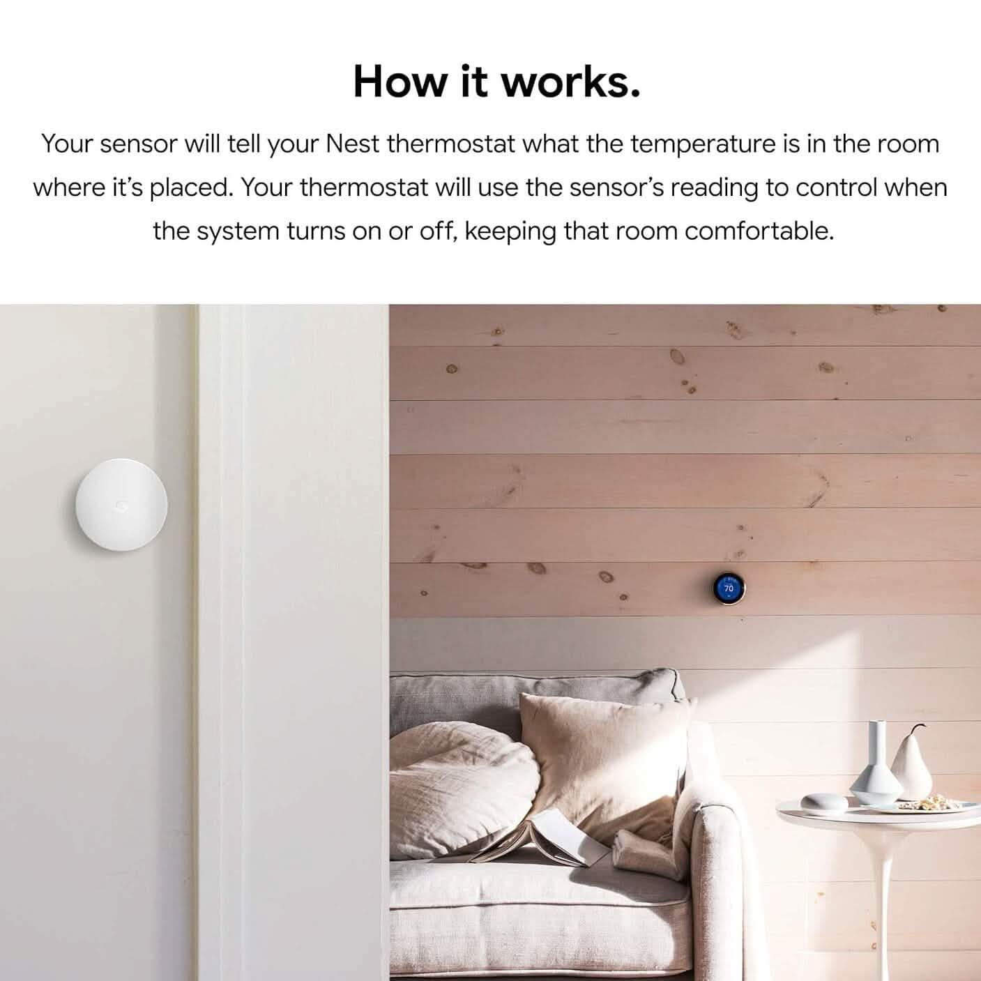 Google Nest Temperature Sensor (Refurbished)