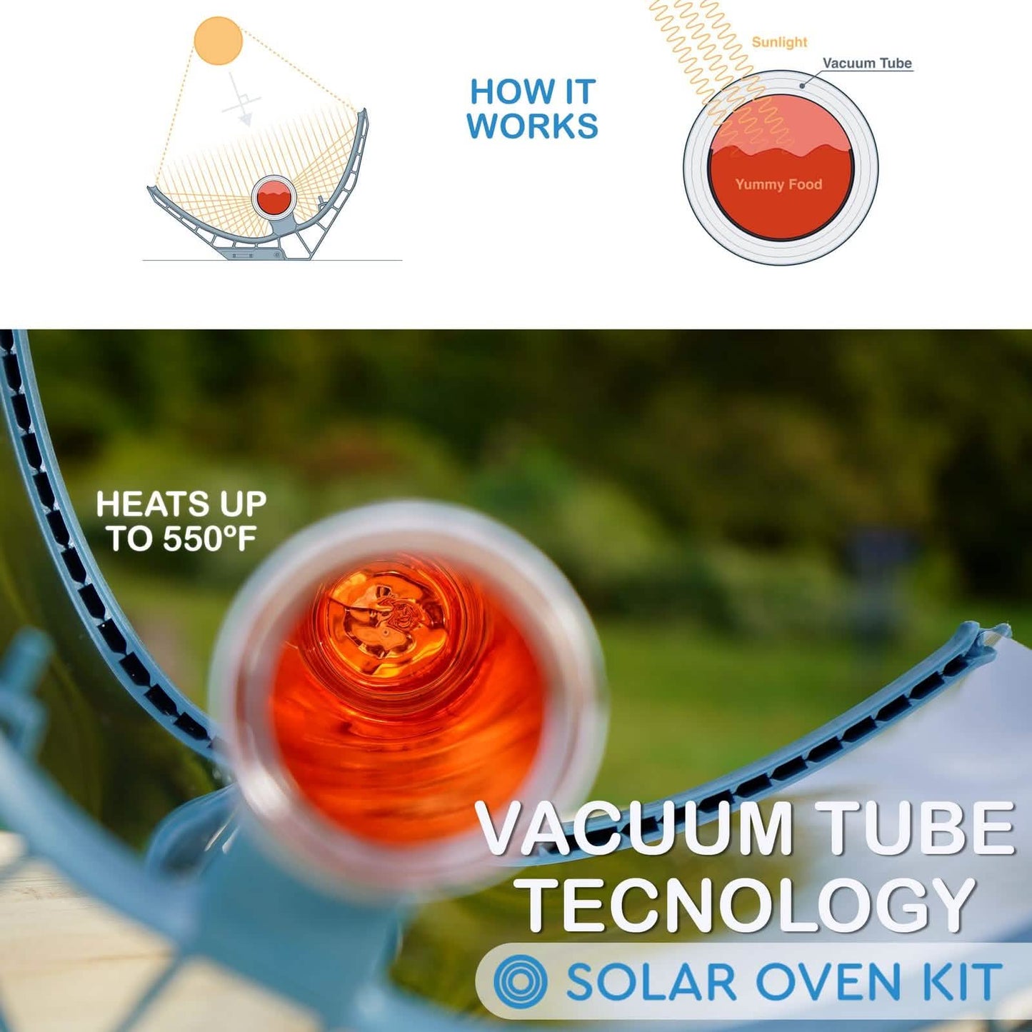 GoSun Portable Solar Oven Kit Cooks within 20 Minutes up to 550ºF
