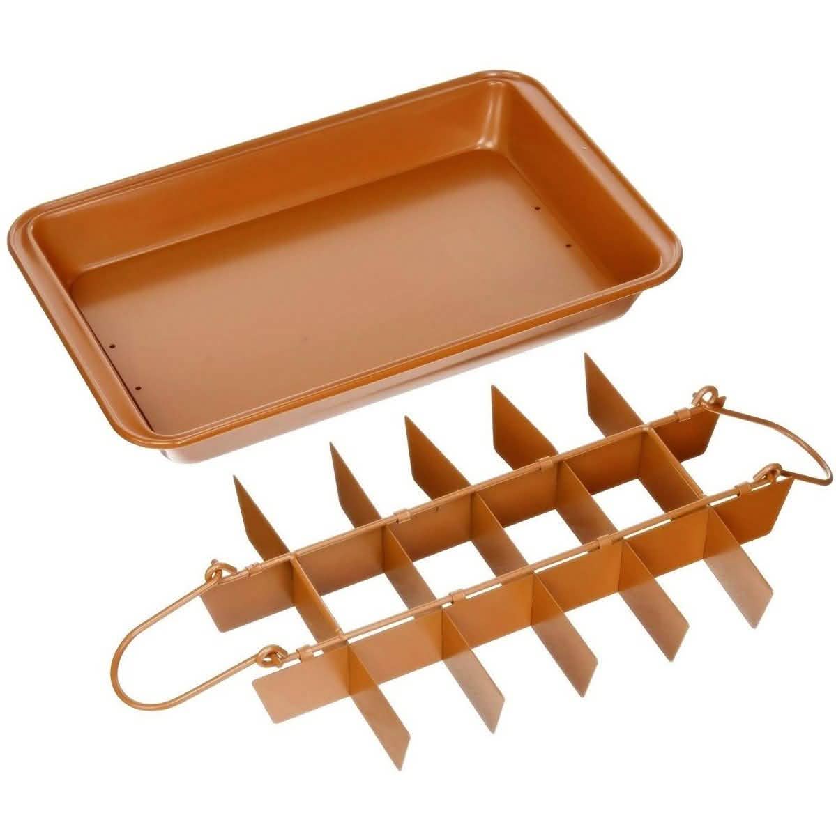 Gotham Steel Nonstick Baking Pan with Built-In Slicer