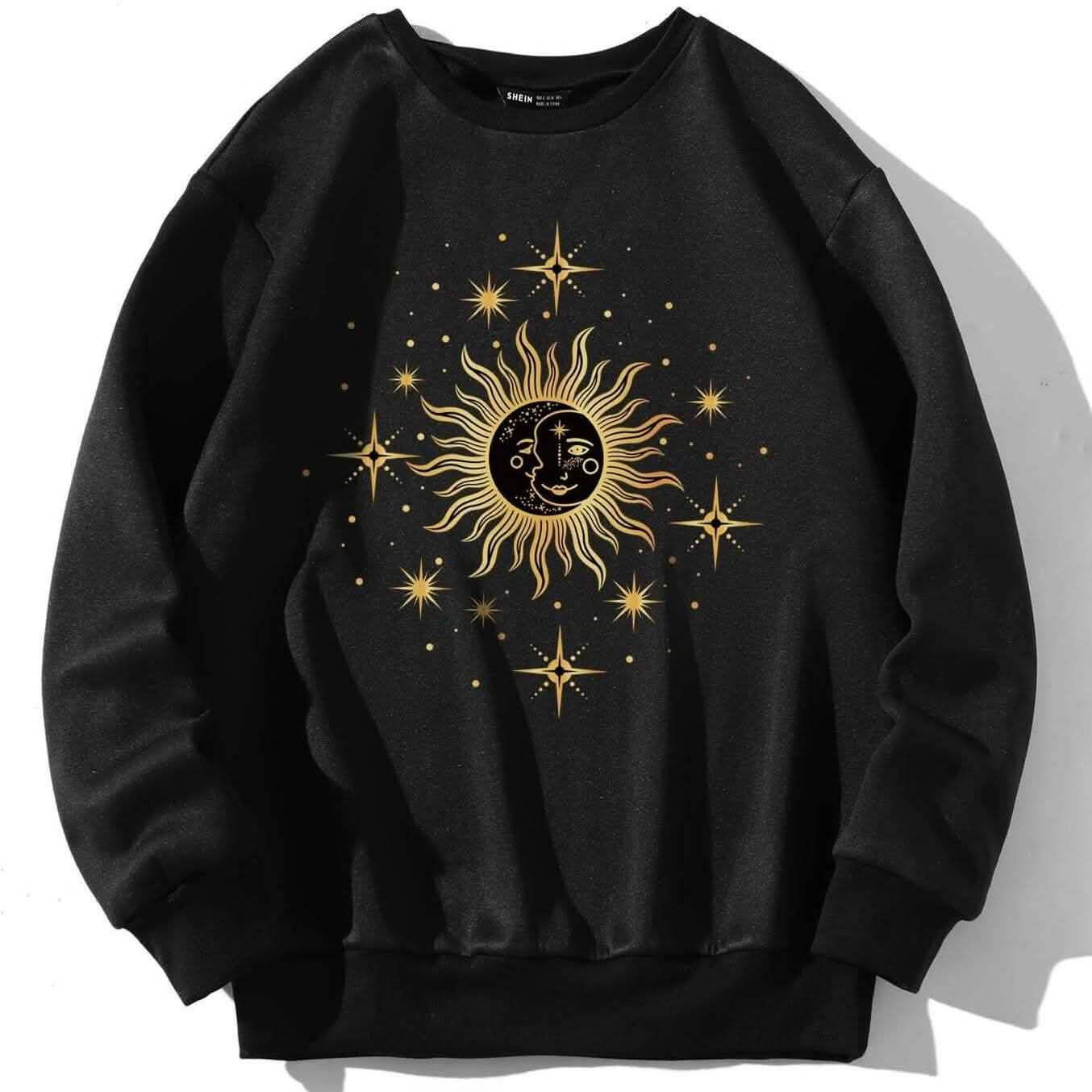 Graphic Print Thermal Sweatshirt