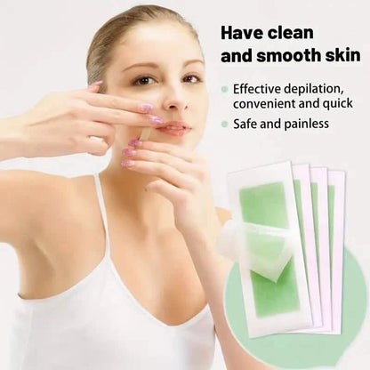 20-Pack: Green Aloe Vera Hair Removal Wax Strips