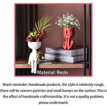 Greneric Character Portrait Flower Pot Resin Succulents Plant Pot