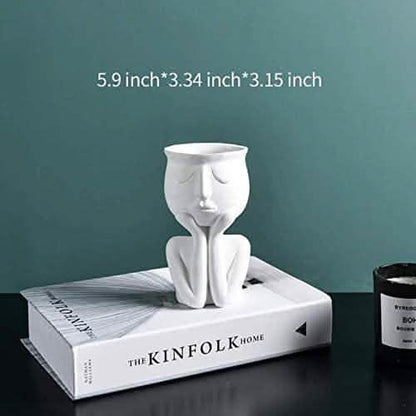 Greneric Character Portrait Flower Pot Resin Succulents Plant Pot