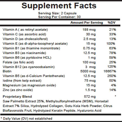 Growthful HD Hair Vitamins for Men and Women