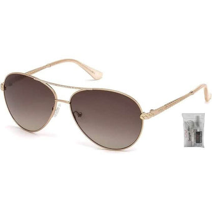 GUESS GU7470-S Pilot Sunglasses for Women + BUNDLE with Designer iWear Eyewear Care Kit (Refurbished)