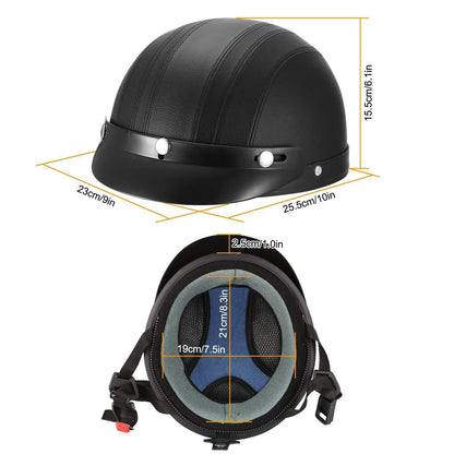 Half Motorcycle Helmet with Pilot Goggles