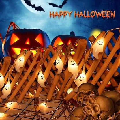 Halloween Cute Ghost LED String Lights Upholstery Lights