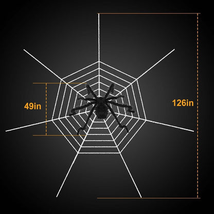 Halloween Decorations Spider 49" with 126" Tarantula Mega Spider Web
