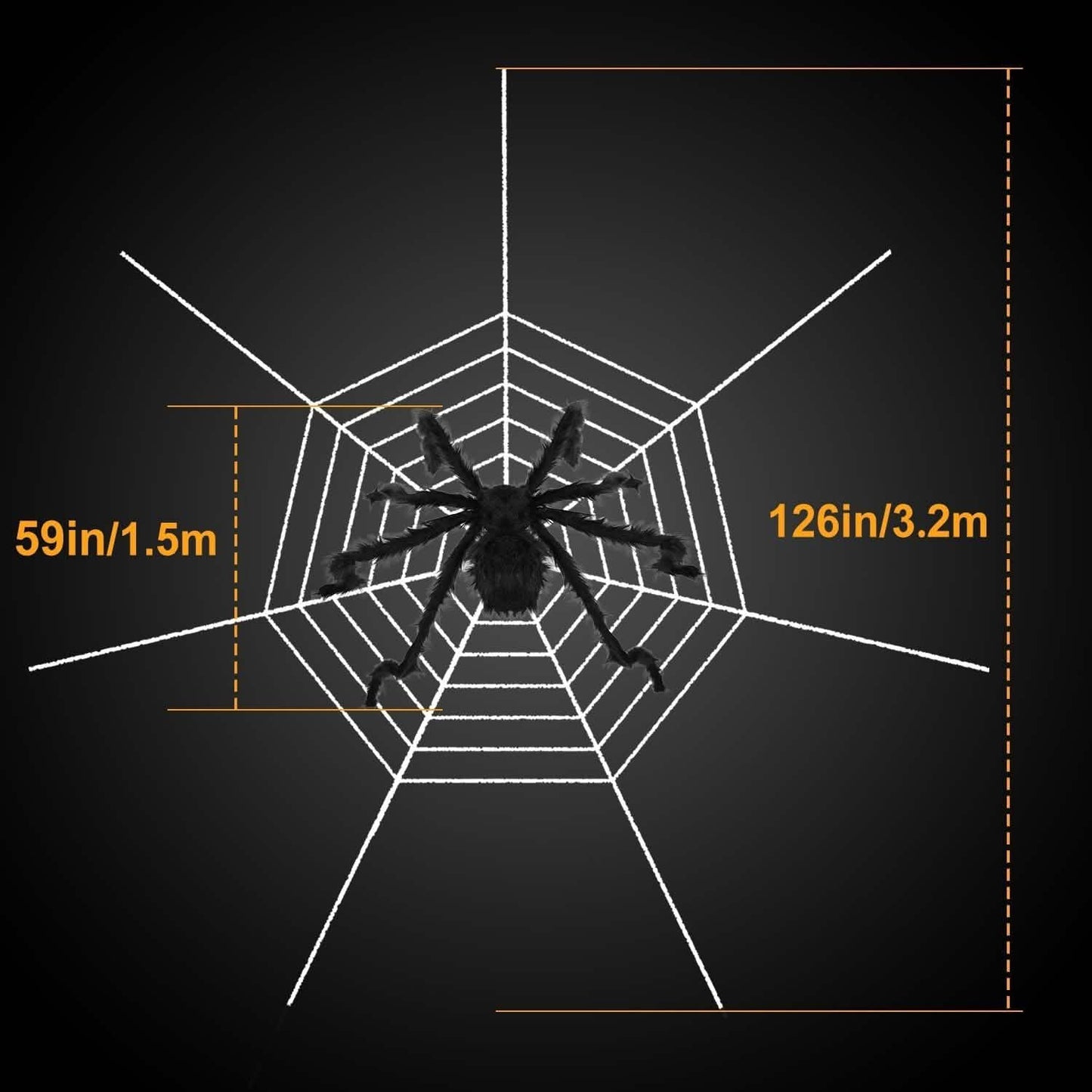 Halloween Decorations Spider Outdoor Stretch Cobweb