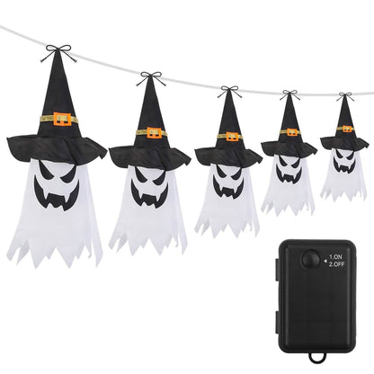 Halloween Ghost Witch Hat Hanging Light Lantern