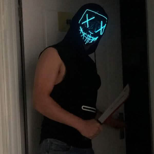 Halloween Mask LED, Light up Mask for Festival Cosplay