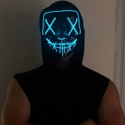 Halloween Mask LED, Light up Mask for Festival Cosplay