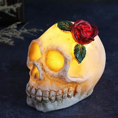 Halloween Resin Skull LED Night Light Decorative Light