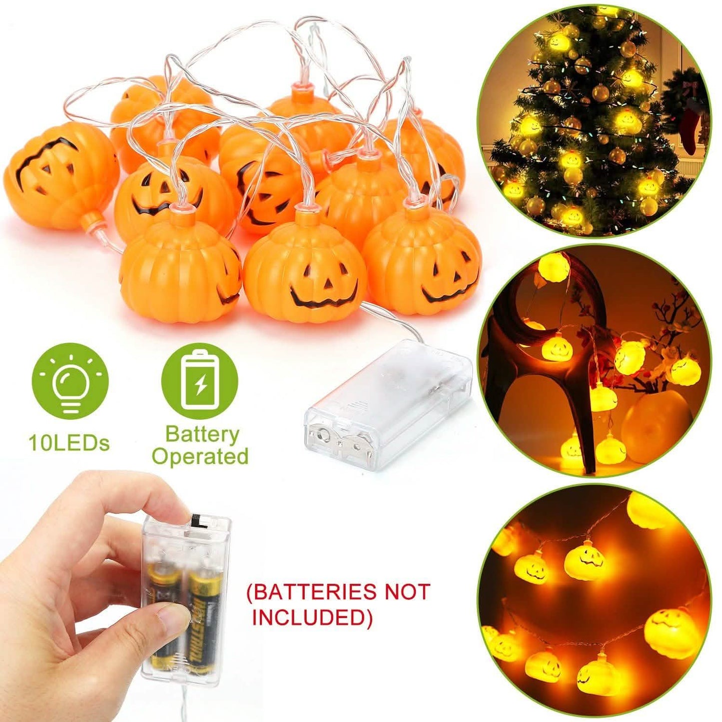 Halloween String Light Pumpkin LED Lamps Battery Powered