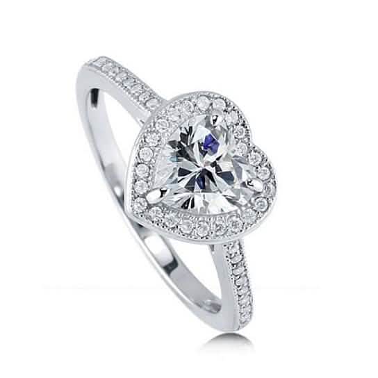 Halo Heart Cut Engagement Ring