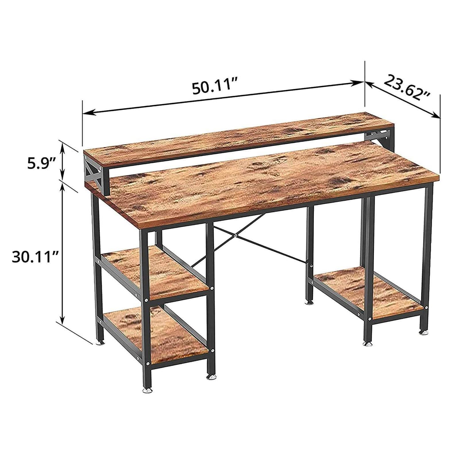 Halter 50-Inch Modern Office Desk with Storage