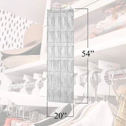 Halter Over the Door Hanging Shoe Organizer with 24 Pockets