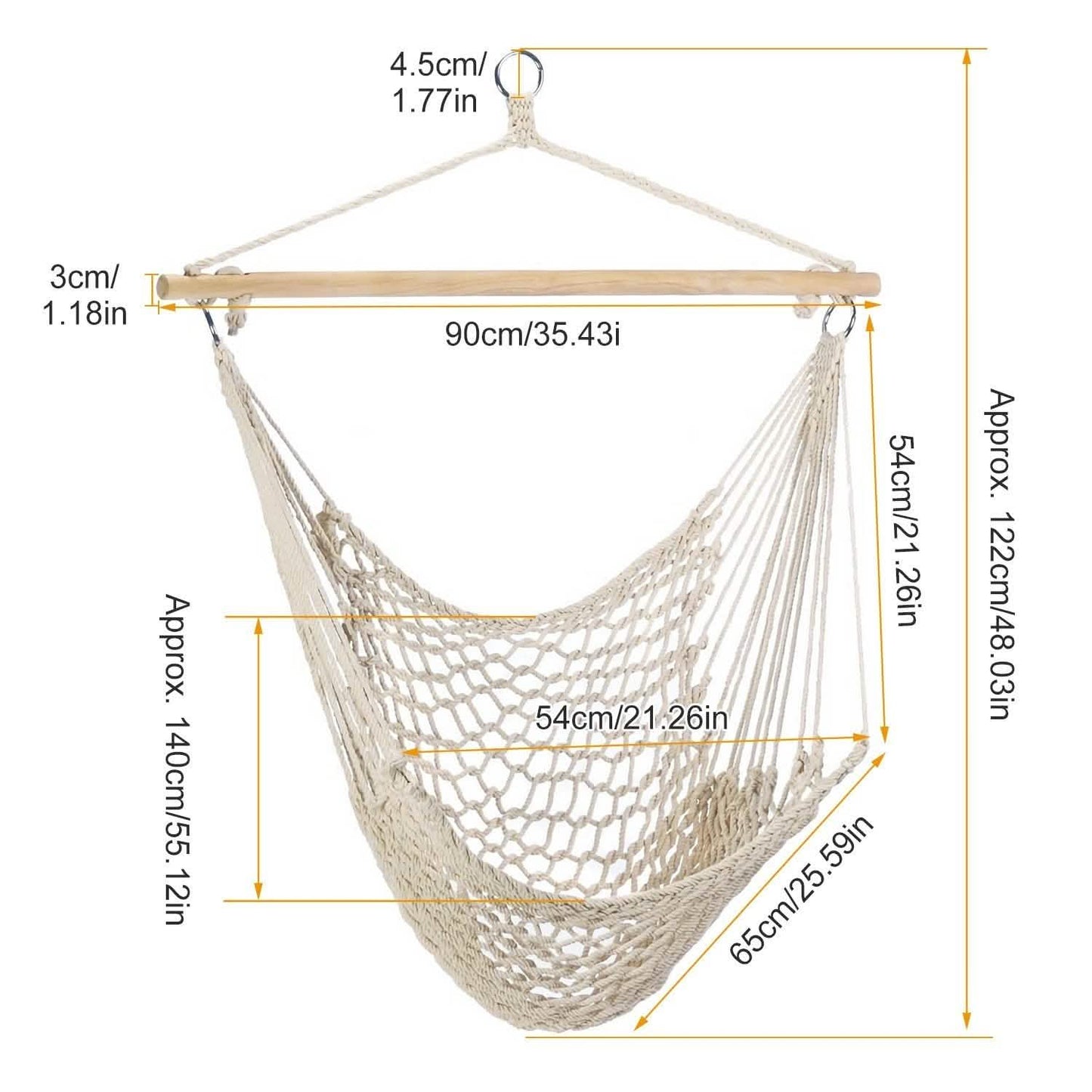 Hammock Chair Hanging Rope Seat