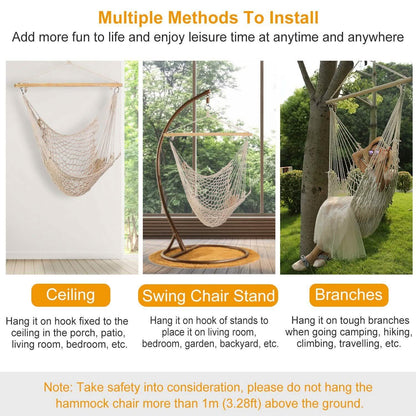 Hammock Chair Hanging Rope Seat