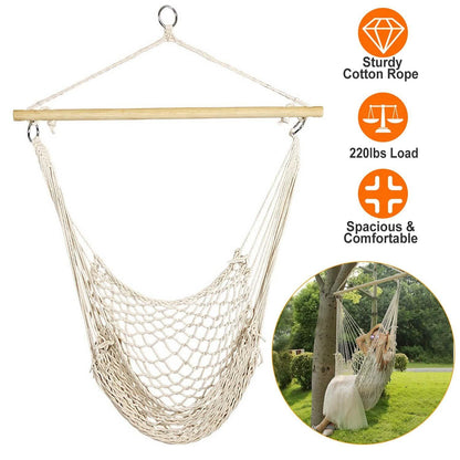 Hammock Chair Hanging Rope Seat