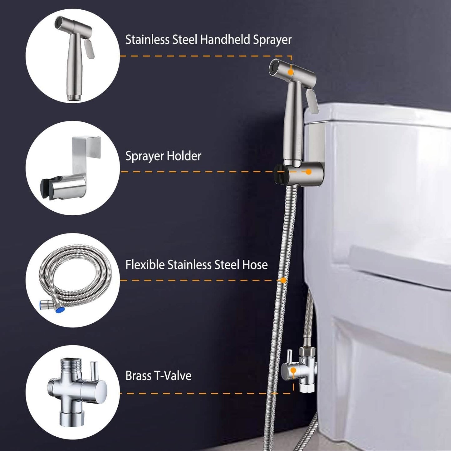 Handheld Bidet Sprayer Stainless Steel