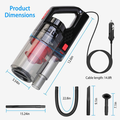 Handheld Car Vacuum Cleaner with Accessory Kit