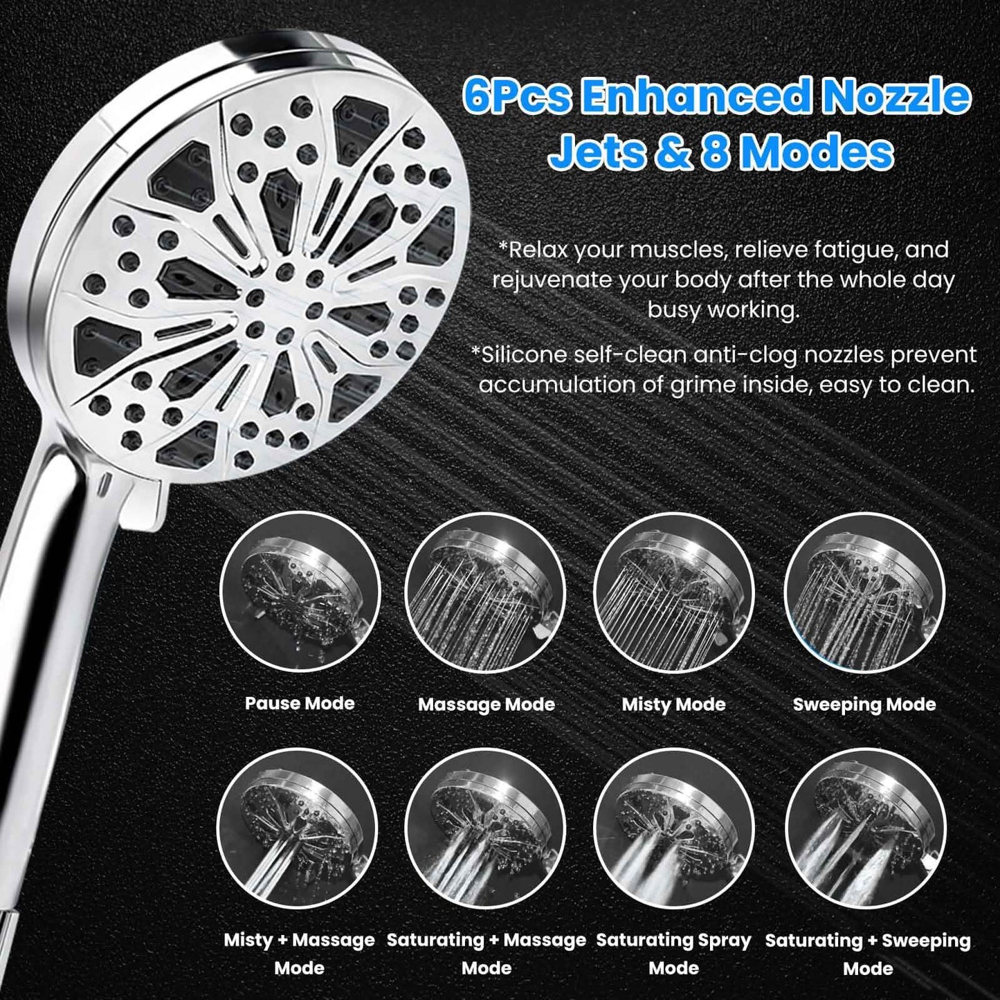 Handheld Filtered High Pressure Shower Head