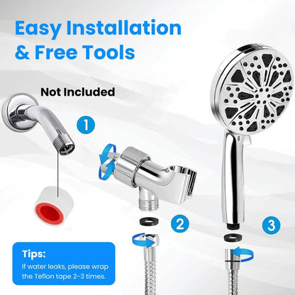 Handheld Filtered High Pressure Shower Head
