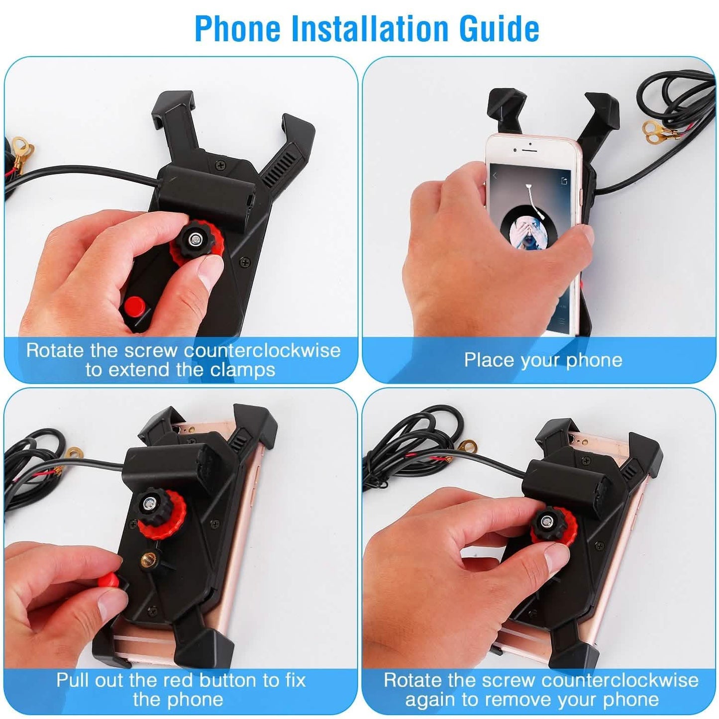 Handlebar Mirror Mobile Phone Holder