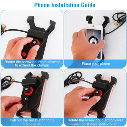 Handlebar Mirror Mobile Phone Holder