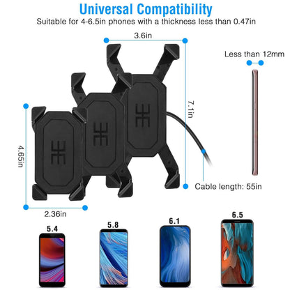 Handlebar Mirror Mobile Phone Holder