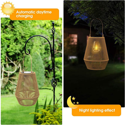 Hanging Solar Woven Lantern Solar Lamp Lights Decoration