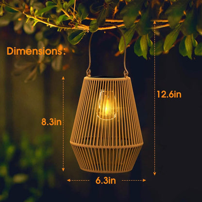 Hanging Solar Woven Lantern Solar Lamp Lights Decoration